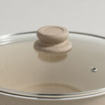 Alberto aluminum cooking pot with glass lid 8.5L, cream image number 2