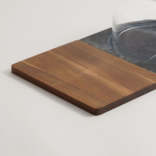 Alberto marble, acacia wood cheese platter, black 45*26*17cm