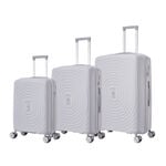 Travel vision durable PP 3 pcs luggage set, silver image number 0