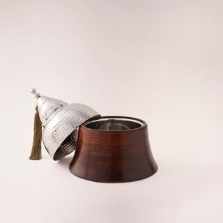 La Mesa wooden container with lid size big 23*23*32cm