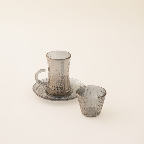Dallaty tea set 18pcs frosted with line pattern image number 3