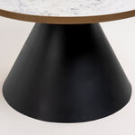 White Marble Coffee Table With Black Base image number 3