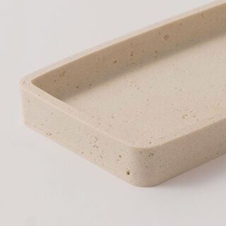 Homez Polyresin Tray, Beige 18.5*11.5*2.5Cm