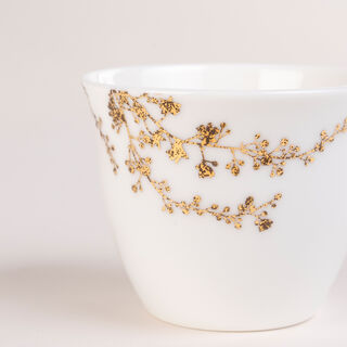 28Pcs Porcelain Tea And Coffee Set Gold Leaf