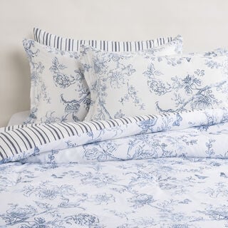 لحاف كوتاج آيسي فلورال 6 قطع سوبر كينج باللون الأزرق 250*260 سم