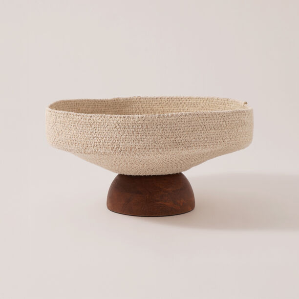 لا ميسا وعاء تقديم خشب 27*27*14سم، بيج image number 2