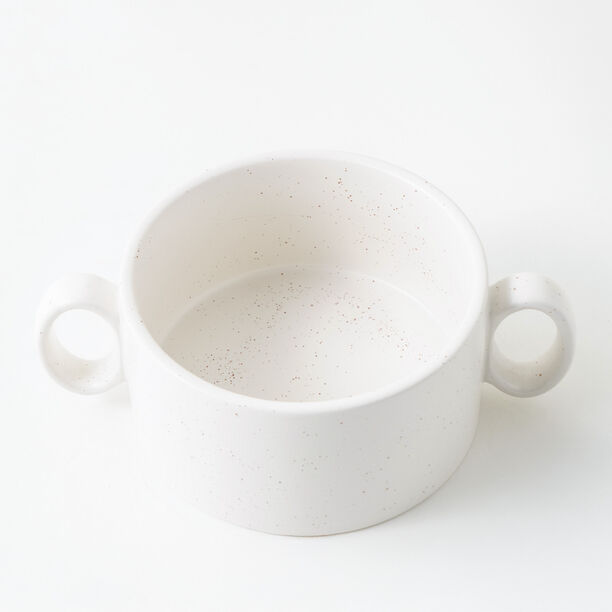 La Mesa stoneware oven to table large pot with lid, beige 18*12.2*6.5 cm image number 5