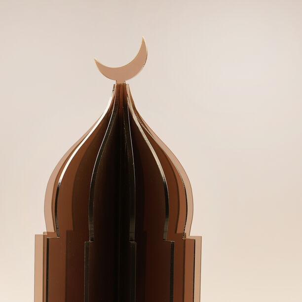 لوسيرنا قطعة ديكور رمضانية من الأكريليك، بني 10*10*32سم image number 1
