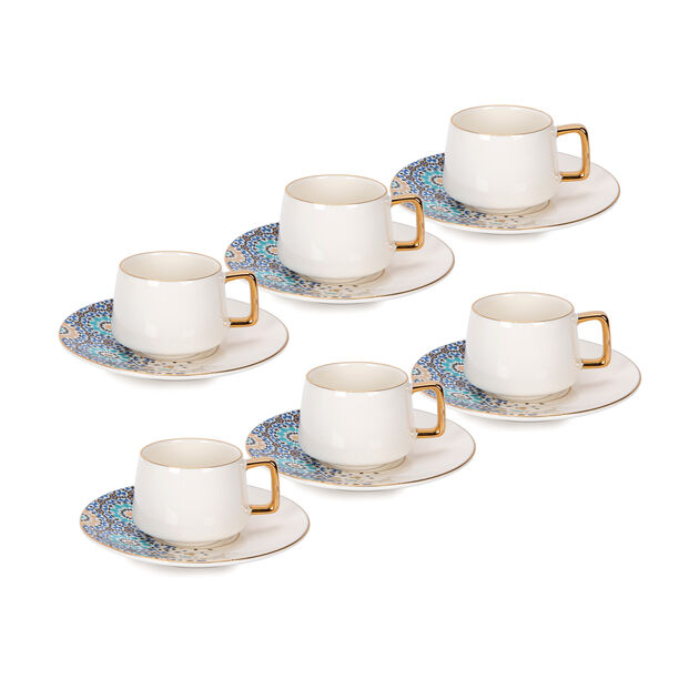 12Pc Porcelain Turkish Coffee Set image number 0