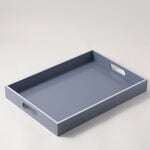 Dallaty Wood Rectangular Tray 50*35*6Cm, Blue image number 1