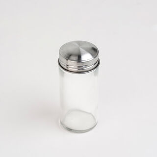 Glass spice jar set with bamboo stand 8 pcs