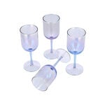 Set Of 4 Clear Juice Glass With Blue image number 1