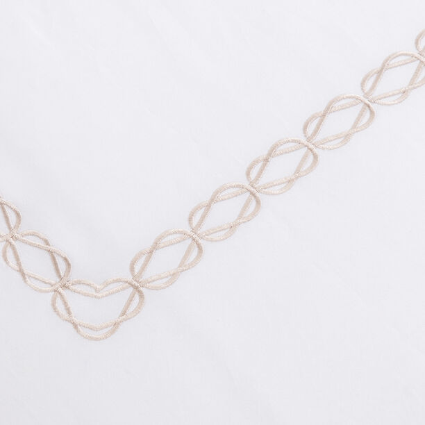 بوتيك بلانش طقم غطاء لحاف 3 قطع قطن 300 خيط تطريز، شامبين، 260*240 سم image number 3