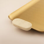 La Mesa metal serving tray with white marble handle 35*15*2.5cm, gold image number 1