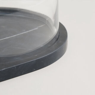 Alberto marble, acacia wood cheese platter, black 45*26*17cm