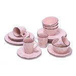 La Mesa Dinner Set 16 Pieces Pink image number 1