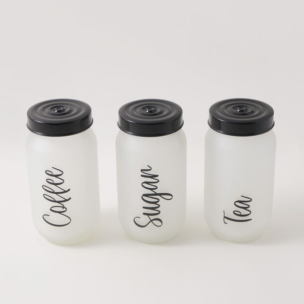 Alberto 3Pcs Glass Canister Set 660 Ml image number 0