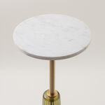 Homez marble side table 30*64cm, olive green image number 2