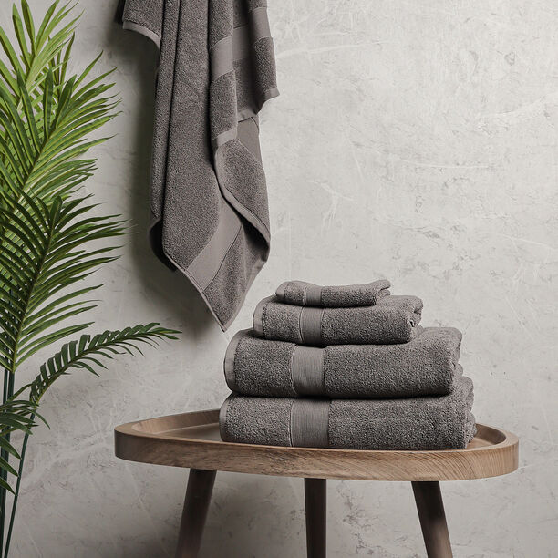 Boutique Blanche grey cotton ultra soft face towel 30*30 cm image number 5