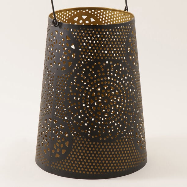 Homez Zahra Collection Lantern, Black & Gold, 22.8*22.8*30.5 Cm image number 1