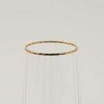 Set Of 4 Clear Ribbed Tumbler With Gold Rim image number 2