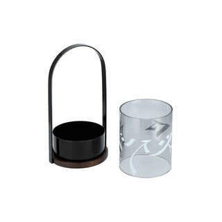 Salam Metal and Glass Candle Holder Dia16 *Ht: 30 Cm
