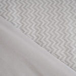 Cottage chevron 3pc comforter set super king 250*260cm microfiber grey image number 3
