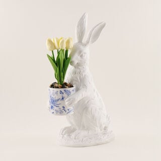 Rabbit Home Accent Resin White 18.7x30.8x51.2cm