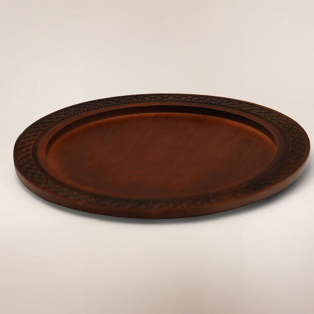 La Mesa Wooden Charger Plate From Roshn Collection, Dia 33Cm image number 0