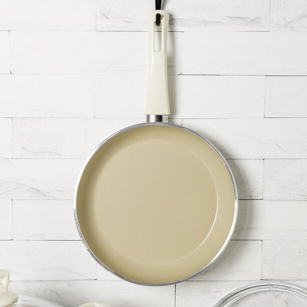 Alberto ceramic cookware set, 9 pieces, cream image number 4