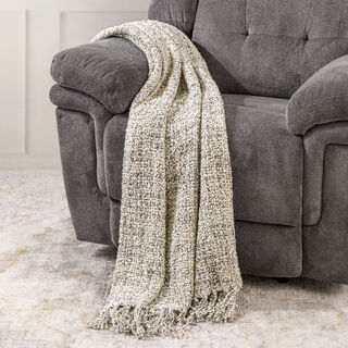 Space dyed braided yarn woven throw 130*170cm