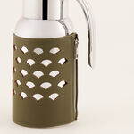 دلتي دلة ستانلس ستيل بلمسة جلد بنقوش، أخضر 1.3 لتر image number 3