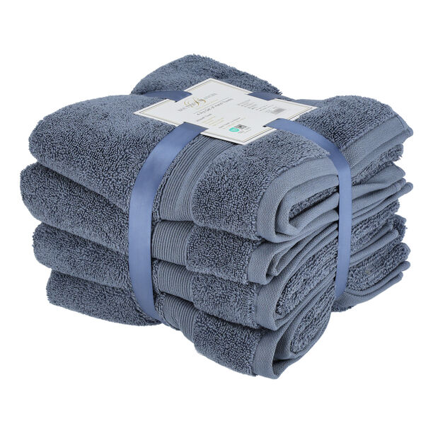 Boutique Blanche Cameo Blue 4 Piece Ultra Soft Hand Towel Set 50*100 Cm image number 1