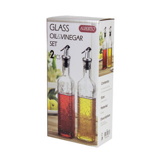 2 Pieces Glass Oil And Vinegar Set