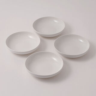 La Mesa 4pcs porcelain soup bowl set, white 21*21*5 cm