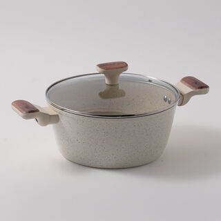 Alberto aluminum 7pcs cookware set, cream