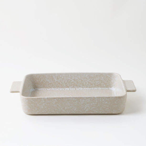  لا ميسا طبق فخار مستطيل للفرن والتقديم 38*28.5*6سم، بيج image number 1