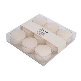 Tea Light Candle Ivory Simply Vanilla Scent Set Of 9