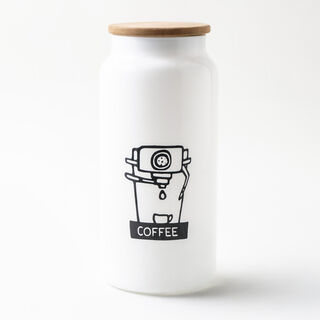 Glass tea jar 1400ml with wooden lid