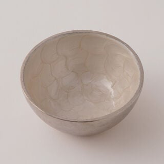 Alberto aluminum round nut bowls set of 2pcs 10*10*5cm, beige