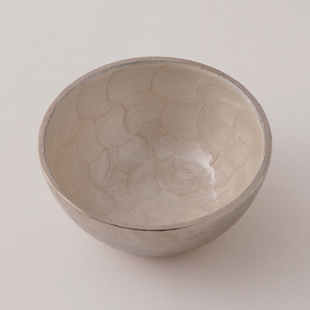 Alberto aluminum round nut bowls set of 2pcs 10*10*5cm, beige image number 1