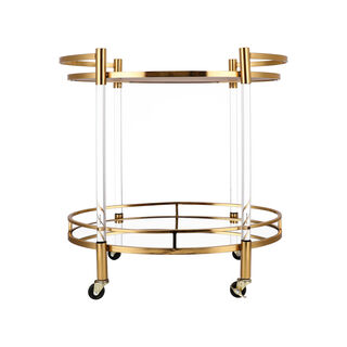 Acrylic Oval Serving Trolley