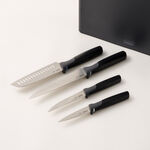 Joseph joseph folio plus chopping board with knife set 8pc graphite image number 3