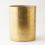 Homez aluminium waste basket, gold 20*20*24 cm image number 0