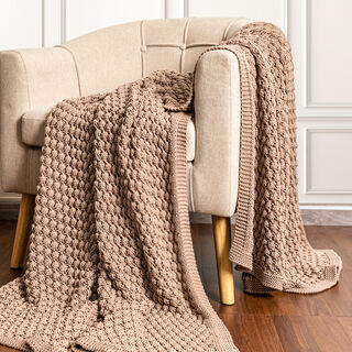 100% Cotton Knitted Throw