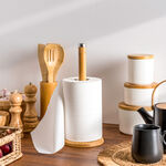 Alberto Bamboo Tissue Holder Dia:14 * H:35Cm image number 0