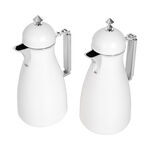 Dallaty 2 Pieces Plastic Vacuum Flask Koufa White & Silver 1L image number 1