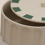 La Mesa porcelain food container Taibah collection, green dia 30cm image number 1
