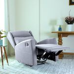 Verona manual recliner chair from Home Canvas, light grey image number 2