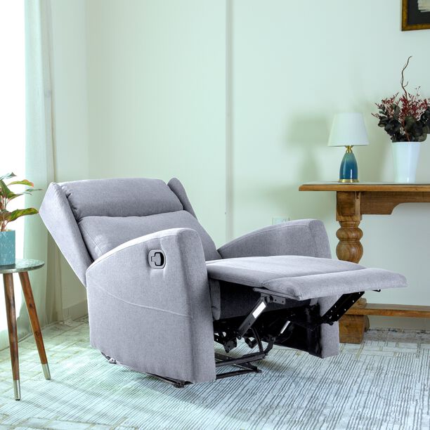 Verona manual recliner chair from Home Canvas, light grey image number 2